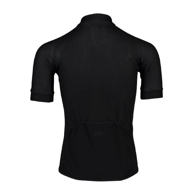 Maillot Route POC Essential Road Logo Noir – Image 3
