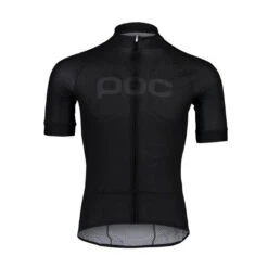 Maillot Route POC Essential Road Logo Noir