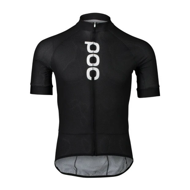 Maillot Route POC Essential Road Logo Noir Uranium