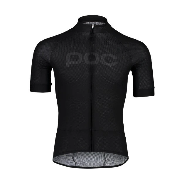 Maillot Route POC Essential Road Logo Noir
