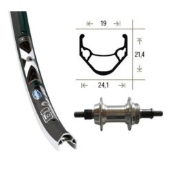 Roue Arrière 20' Ryde Xstar 19 Noir - 19/406